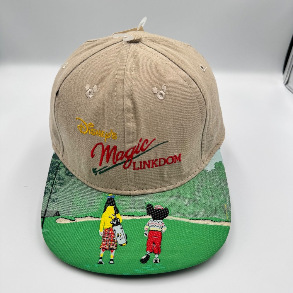 Disney Magic Kingdom Golf Mickey Goofy Hat Cap NWT Made in USA